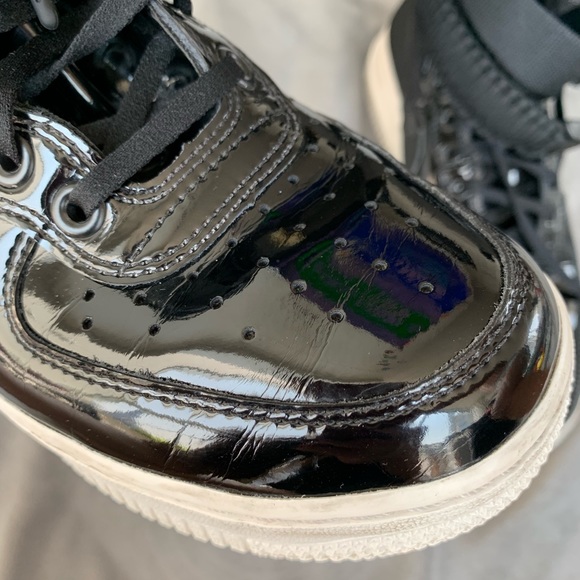 Nike Air Force high top black patent leather - Picture 5 of 7